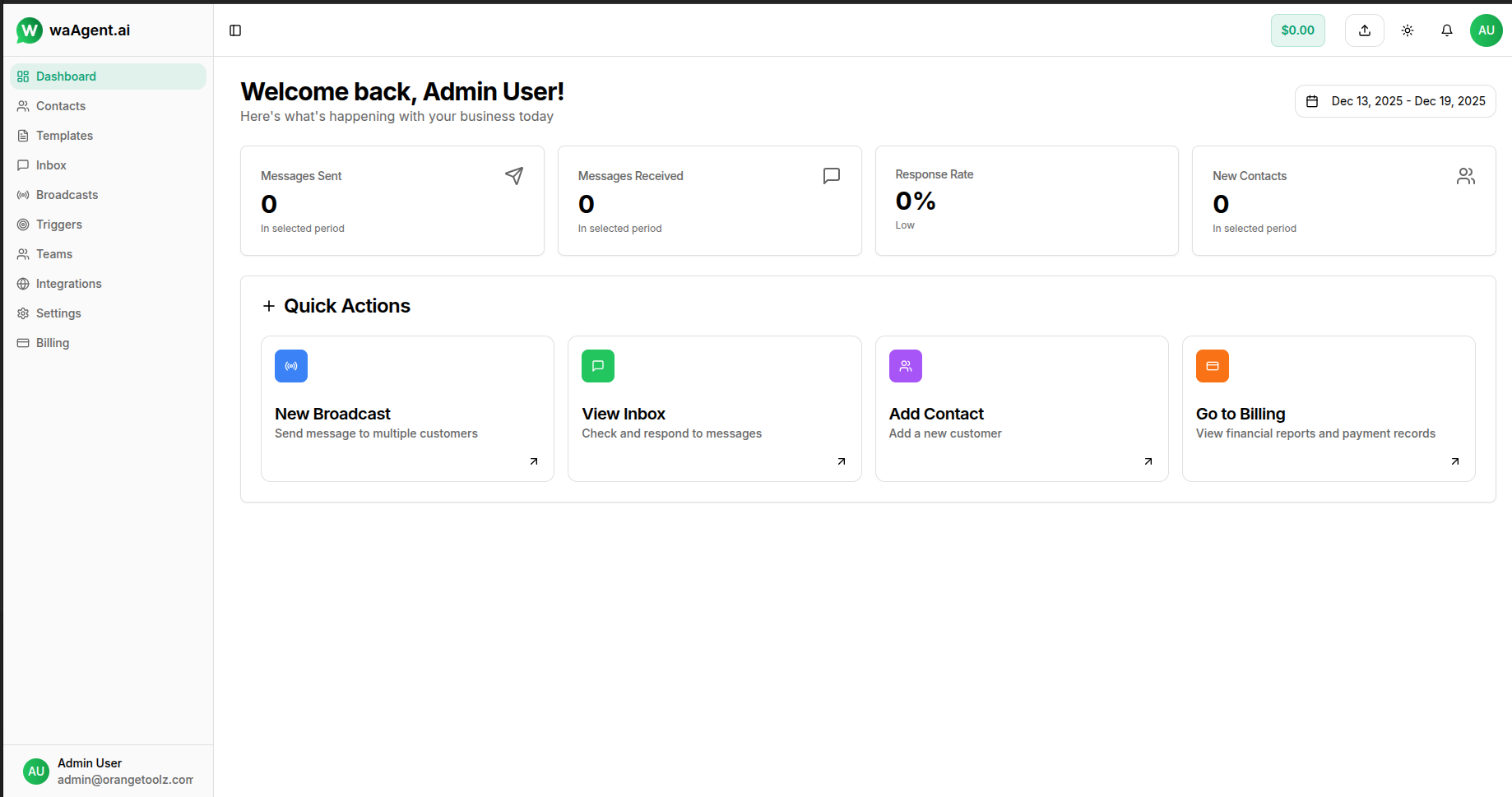 Wagent.ai – WhatsApp Business Management Platform (SaaS)